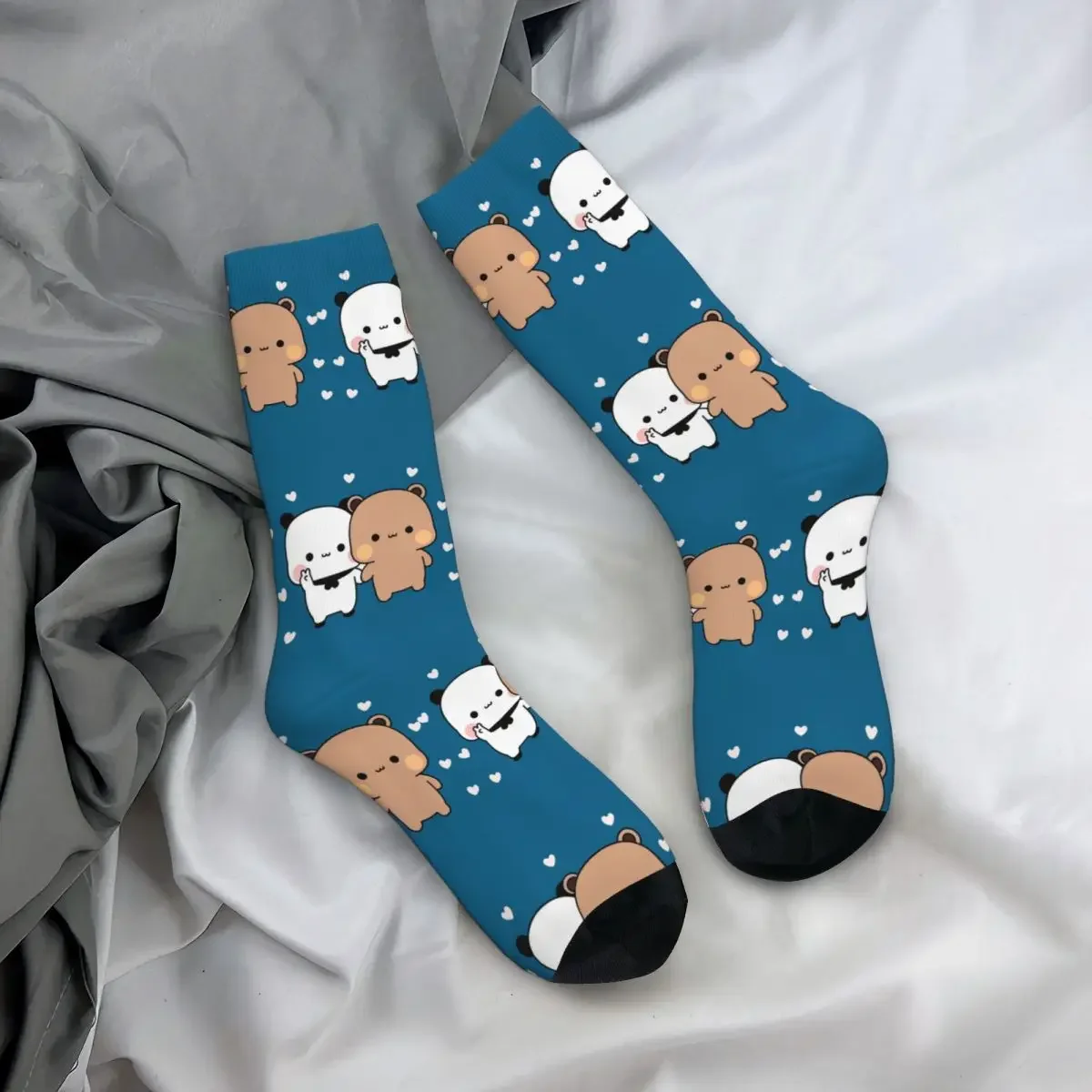 

Носки All Seasons Crew Stockings Peach And Goma Bubu Dudu Balloon Socks, забавные длинные носки для мужчин и женщин, подарки на День святого Валентина