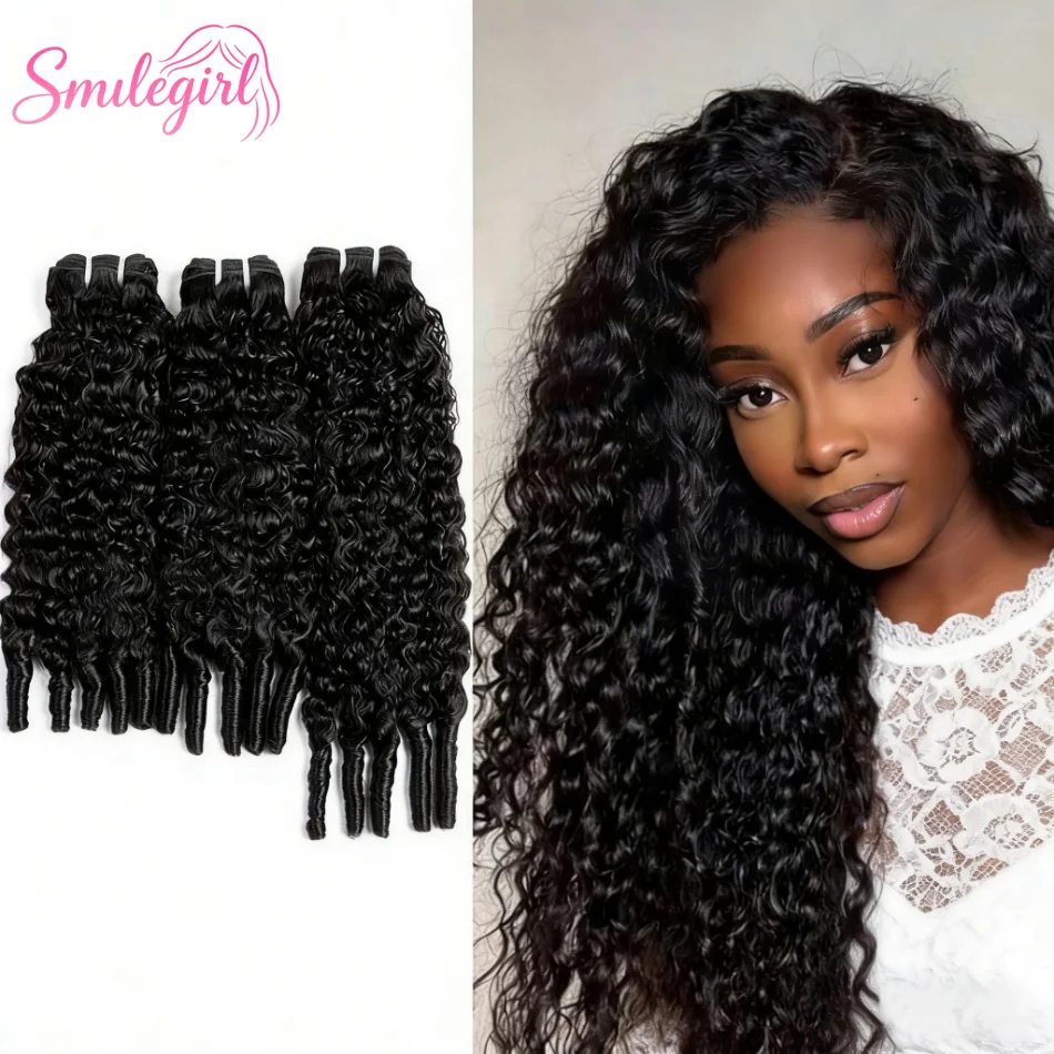 

Натуральные бирманские кудрявые пучки волос Natural Color, бразильские необработанные волосы Remy, 3 пучка, двойная прядь, быстрая укладка