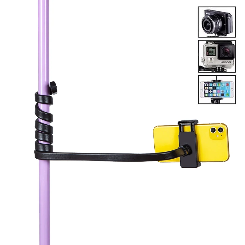 Elastyczne stojaki na ramię typu "gęsia szyja" ze śrubą 1/4 cala do kamer akcji Gopro Hero DJI OSMO SJcam telefony komórkowe