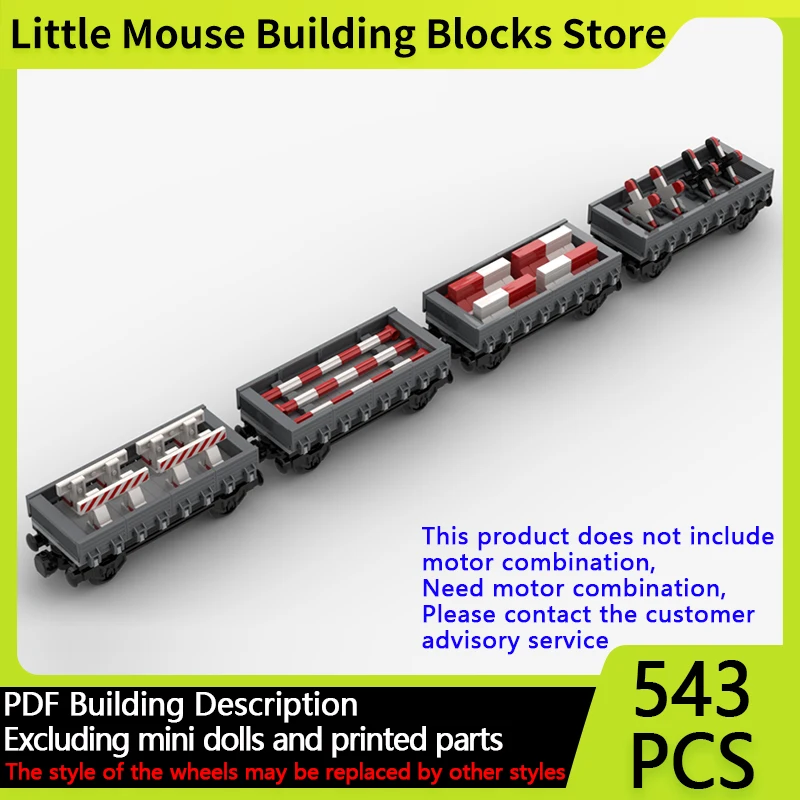 

Модель городской автомобиль MOC, строительные кирпичи, уличные предупреждения, поезд, вагоны, модульная технология, детские праздничные подарки, сборные игрушки, костюм