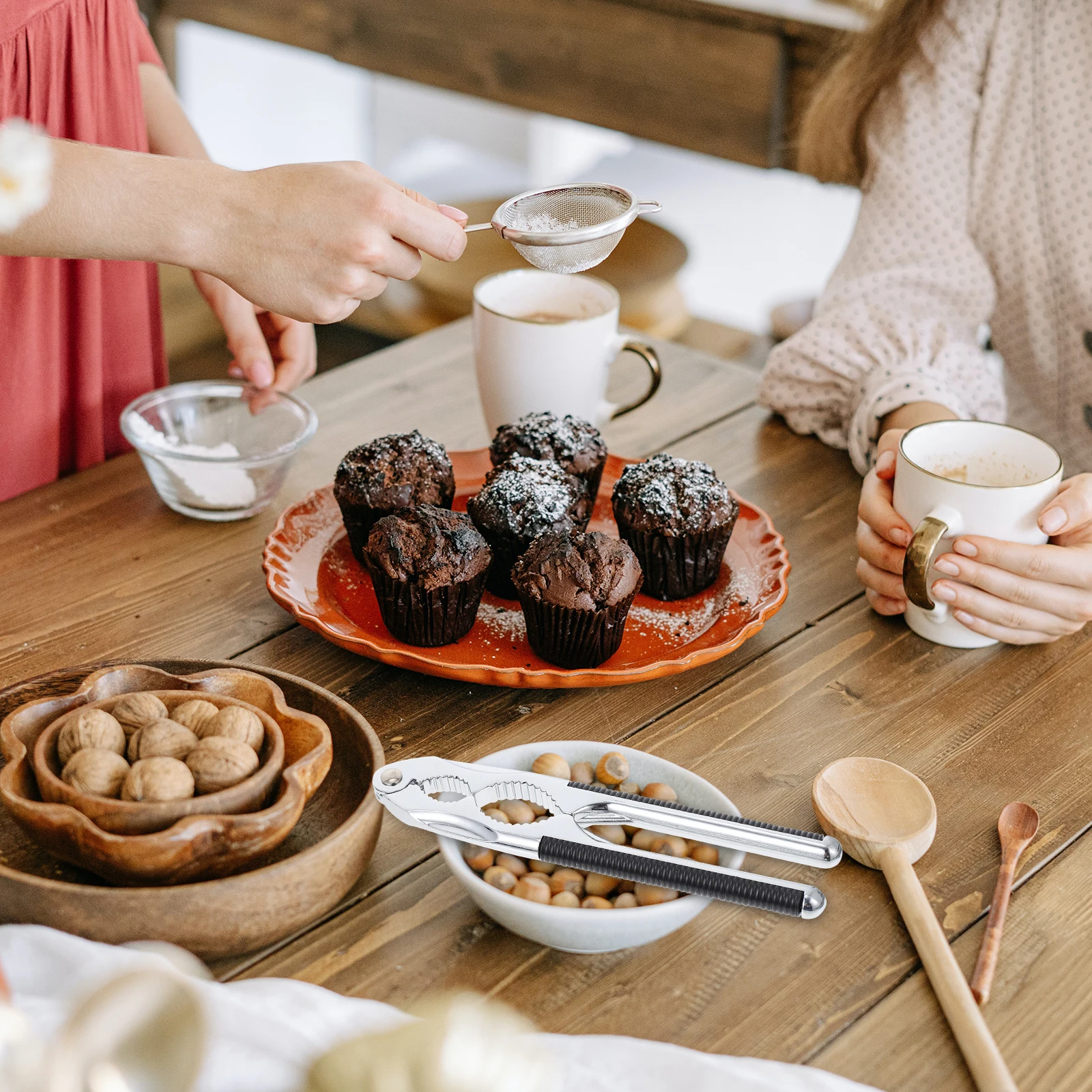 

1pc Stainless Steel Crab Opener Nutcracker Large Small Clip Anti-Slip Handle For Walnuts Nuts Seafood Shells Multipurpose