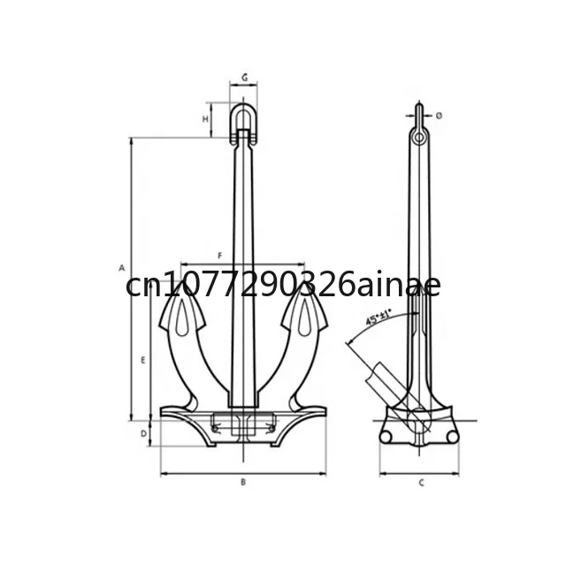 Jv-10 Boat Anchor Hall Anchor Type B for Sale