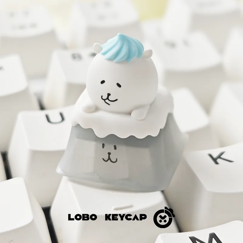 Lobo Keycap Kawaii Witz Bär Usagi Actionfiguren Thema Harz Peripherie Kunst Keycaps Mechanische Tastatur Dekoration Geschenk
