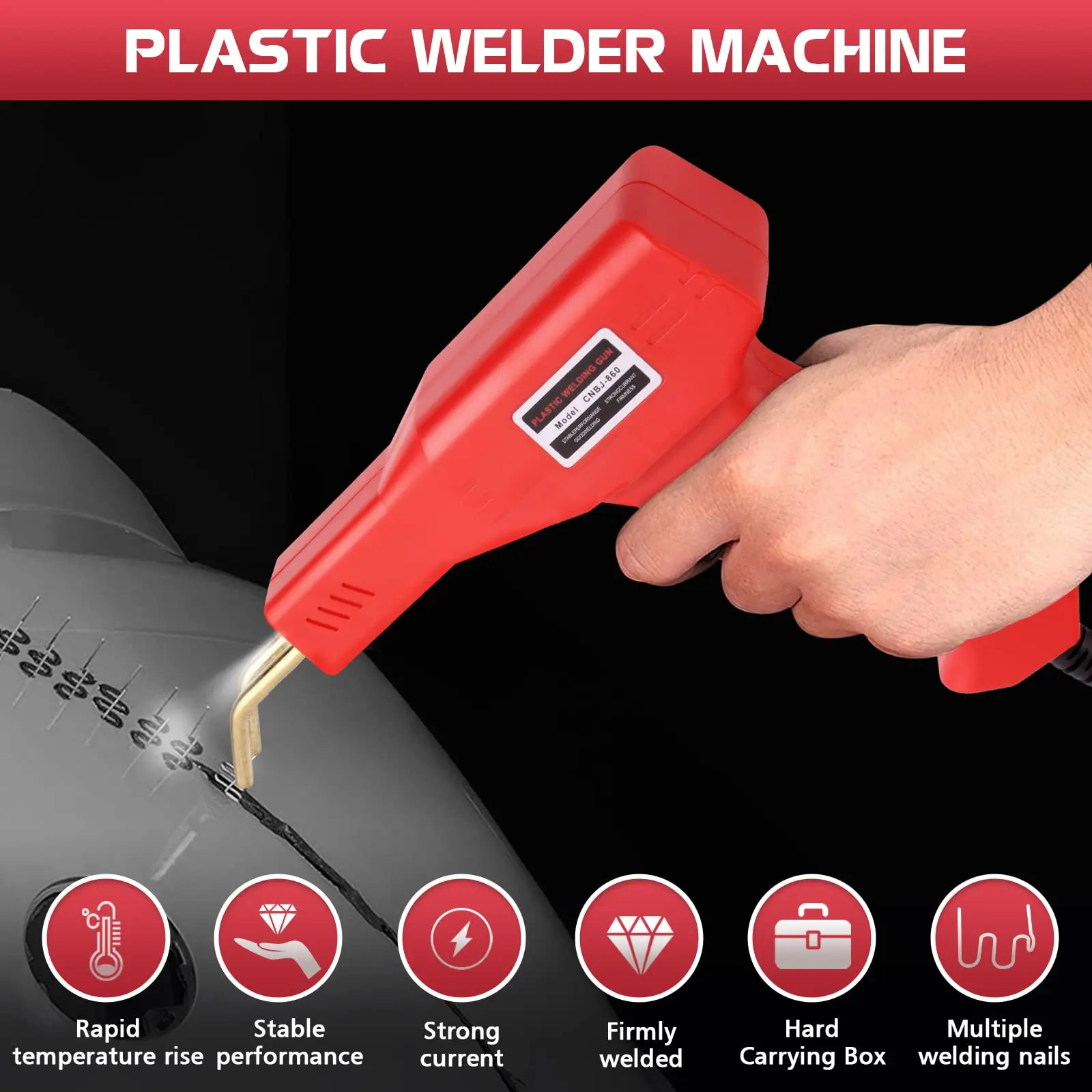 Plastics Welding Machine PVC Repairing Welding Machine Plastic Welder Garage Tool Hot Staplers Machine Car Bumper Repairing Tool