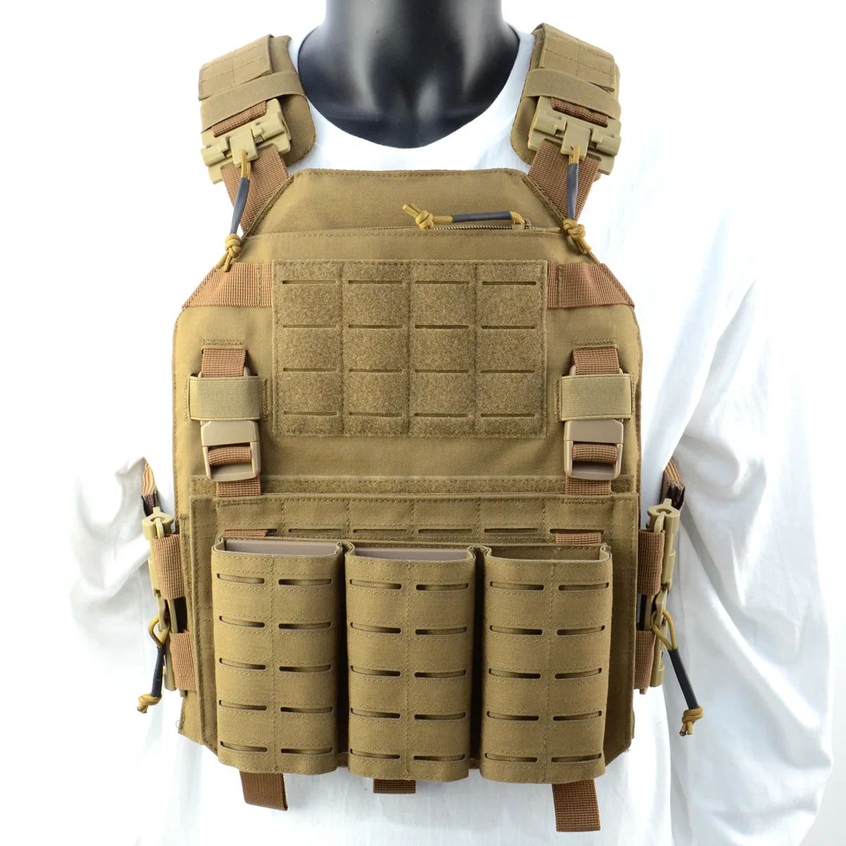 

Tactical Vest Triple Magazine Pouch Outdoor Tactical Hunting Vest MOLLE Quick Release Fast Adjust Cummerbund CS Hunting Gear