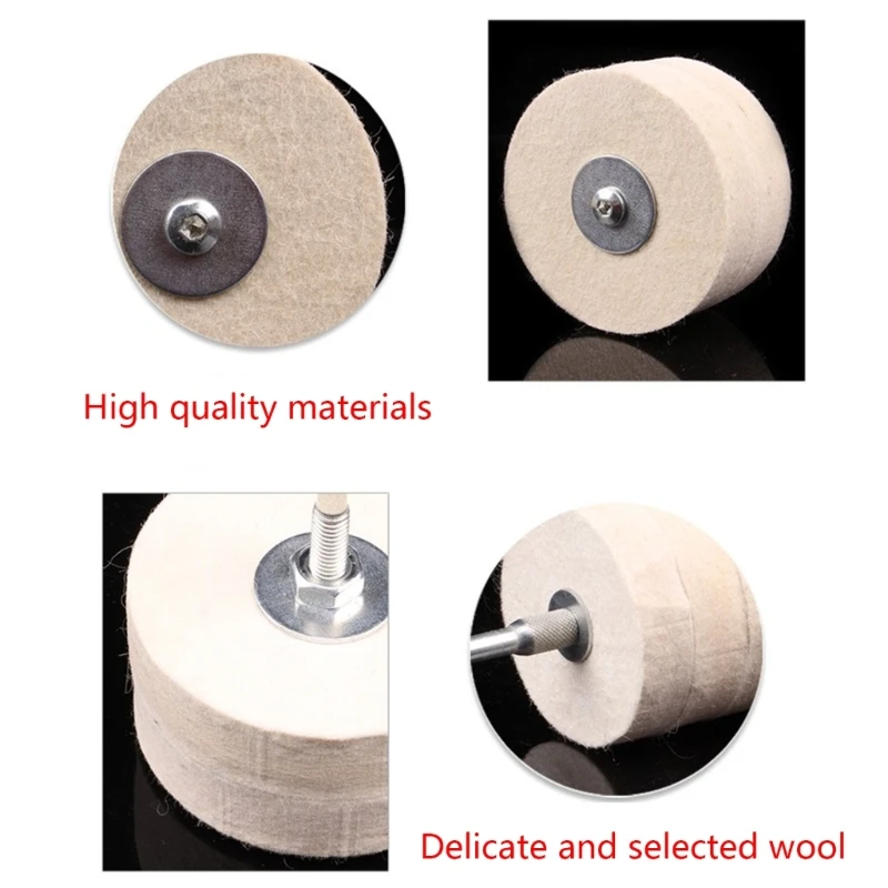 E5BE Compressed Wool Felt Wheels Buffer Pads Felt Polishing Wheel Disc Abrasive Tool for Jewelry Processing, Jades Processing