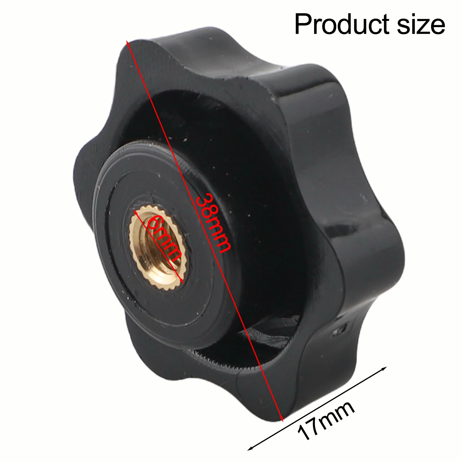 For Fitness Equipment Threaded Clamping Nuts Star Grip Nuts Replacement Handles Black Manual Adjustment Replacement Handles