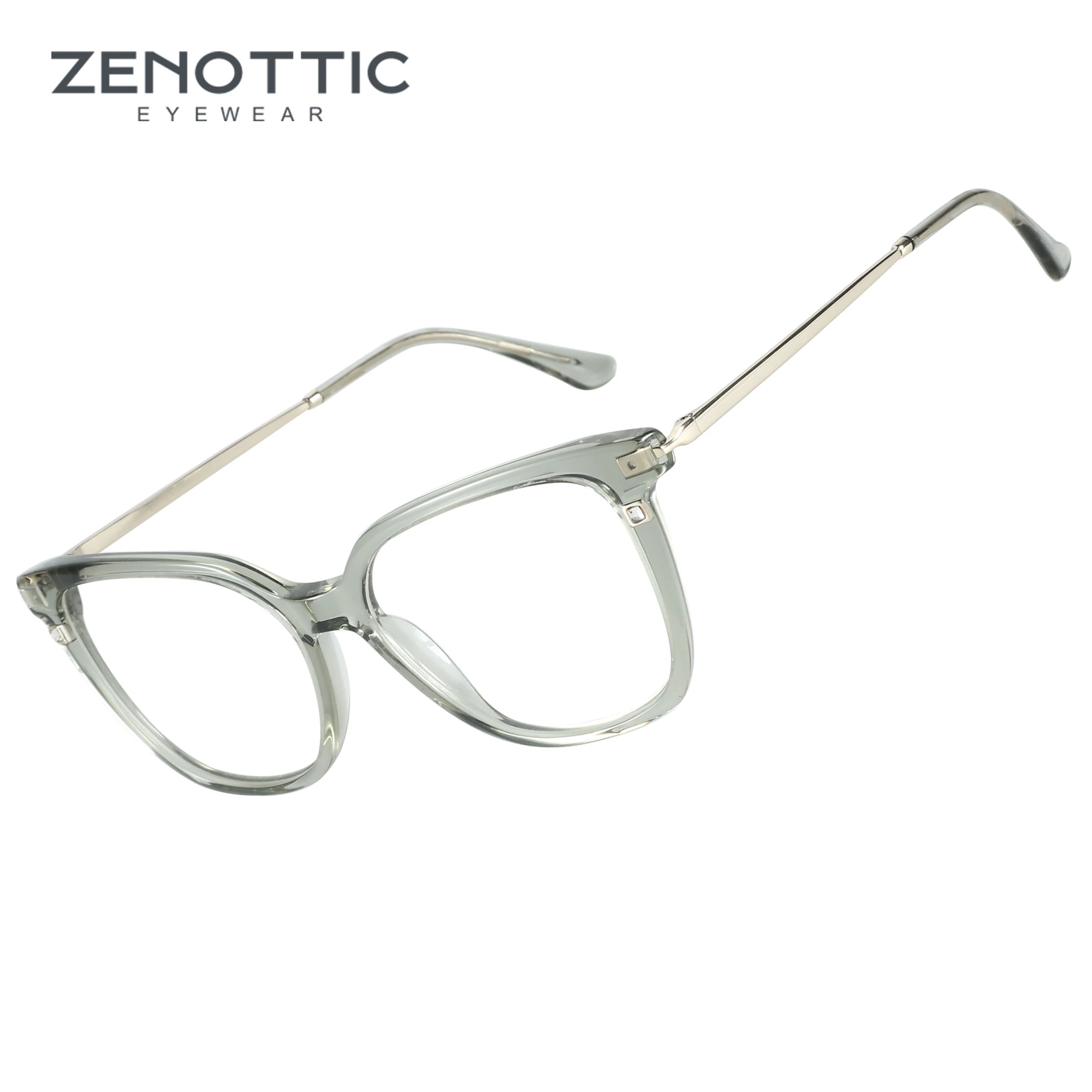 

ZENOTTIC Trend Acetate Optical Glasses Frame Fashion Eyewear for Women Square Non-Prescription Eyeglasses 1170