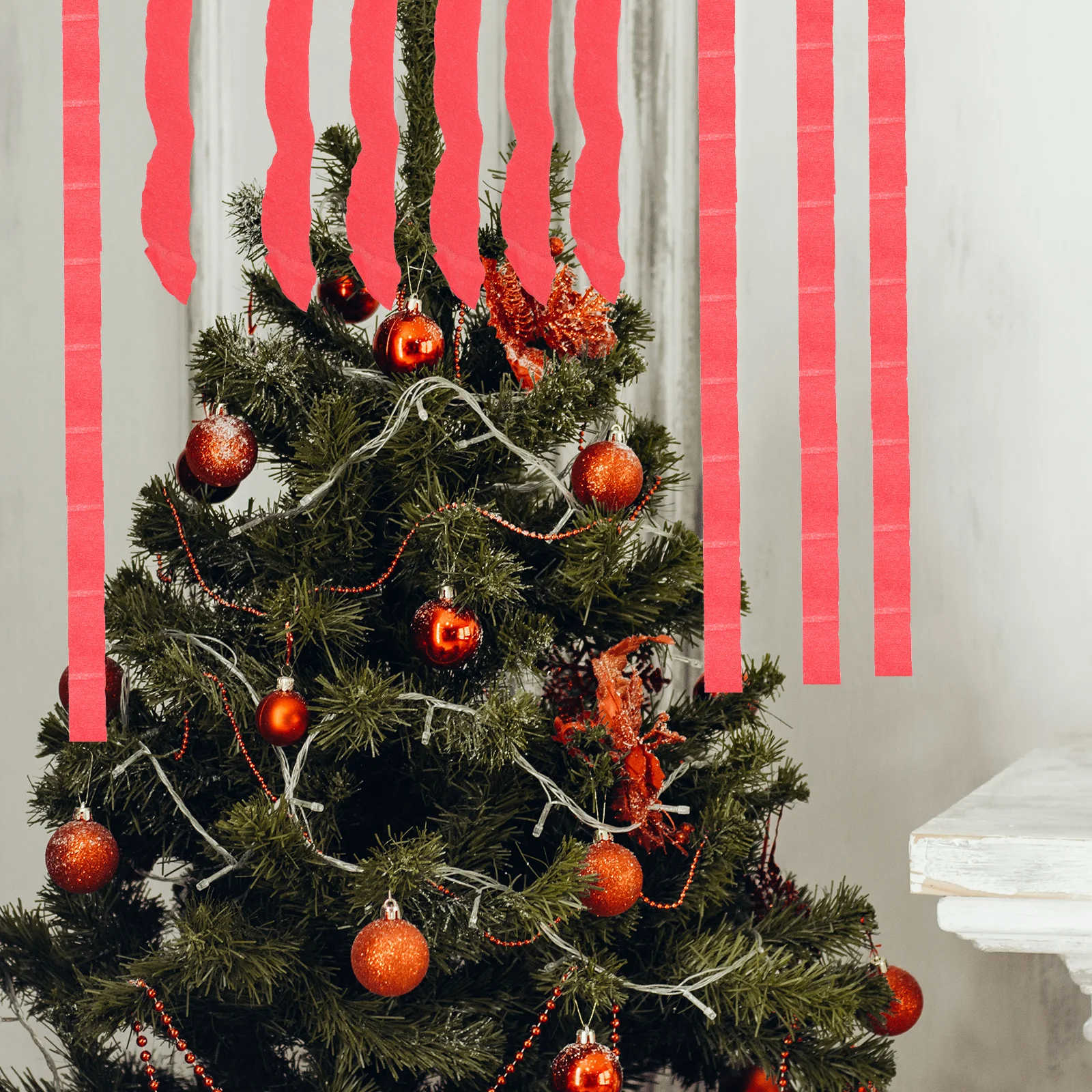 

8 Rolls Crepe Paper Ribbons Bright Color Wrinkled Paper Roll for Christmas Party Decorative Streamer Festive Holiday Party