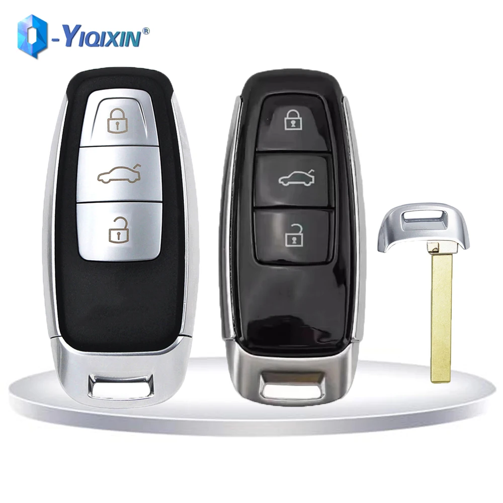 Yiqixin Originele Smart Key Shell Vervanging Voor Audi A6 C8 A7 A8 Q8 2017 2018 2019 2020 Keyless Go Voor start Motor Systeem Nieuwe