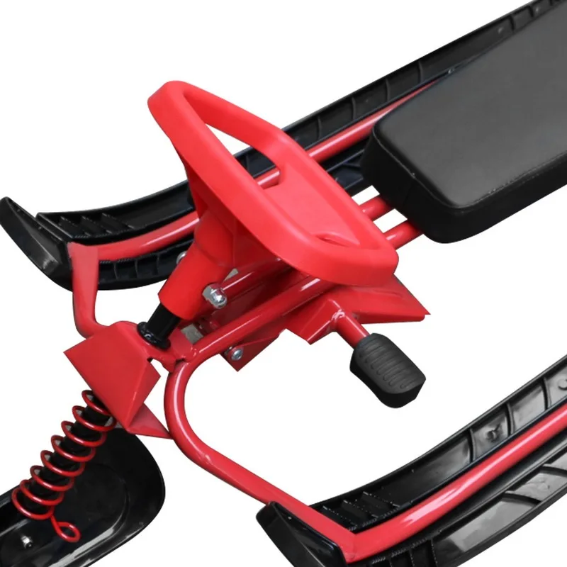 

Snow Racer Sled Ski Sled with Steering Wheel and Twin Brakes for Kids Teens and Adults