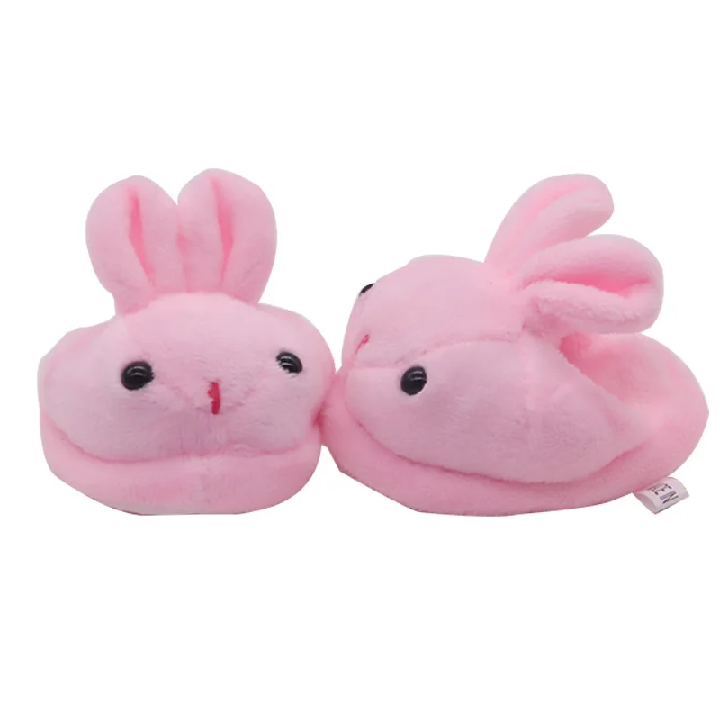 43cm Doll Plush Shoes Lovly Rabbit Fuzzy Slipper Hole Shoes Fit 18 Inch American Baby New Born Doll Accessories Festival Gift