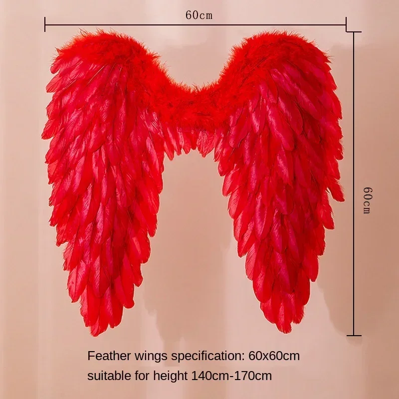 캣워크 천사 깃털 날개 할로윈 악마 날개 파티 장식