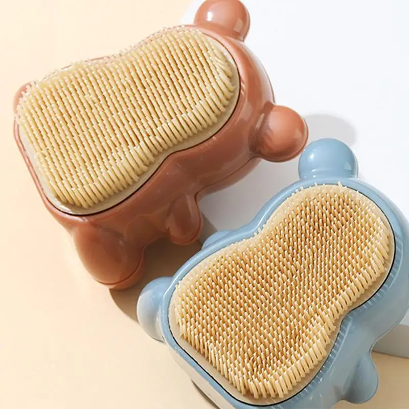 Creative Kid Nail Brush Cute Bear Cleaning Nail Brush Easy To Grasp Soft Bristles Nail Cleaning Brush For Children Hand Cleaning