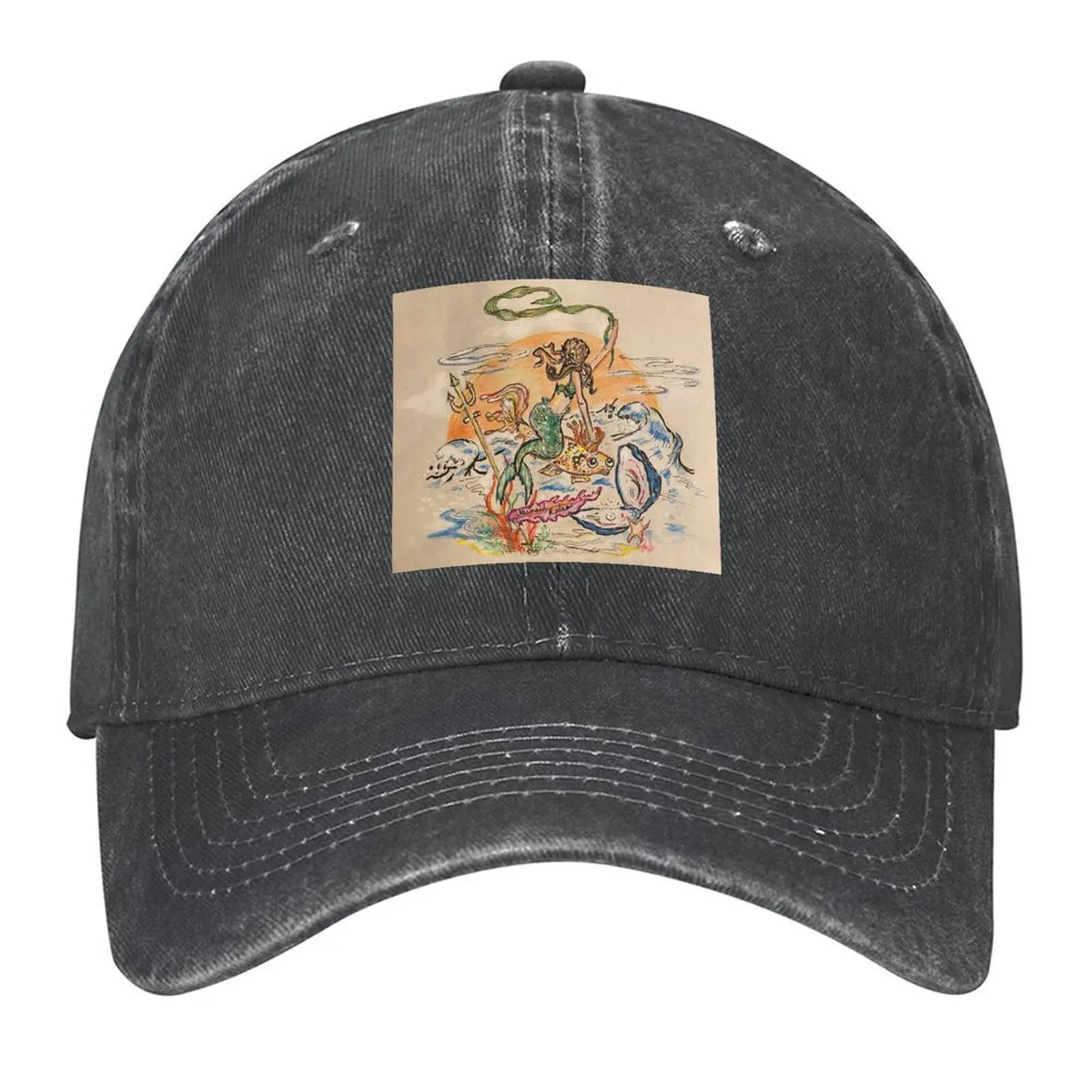 

Mermaid Rodeo Above the Waves Baseball Cap fishing caps man Anime New In The Hat Fashion Beach Women Men's
