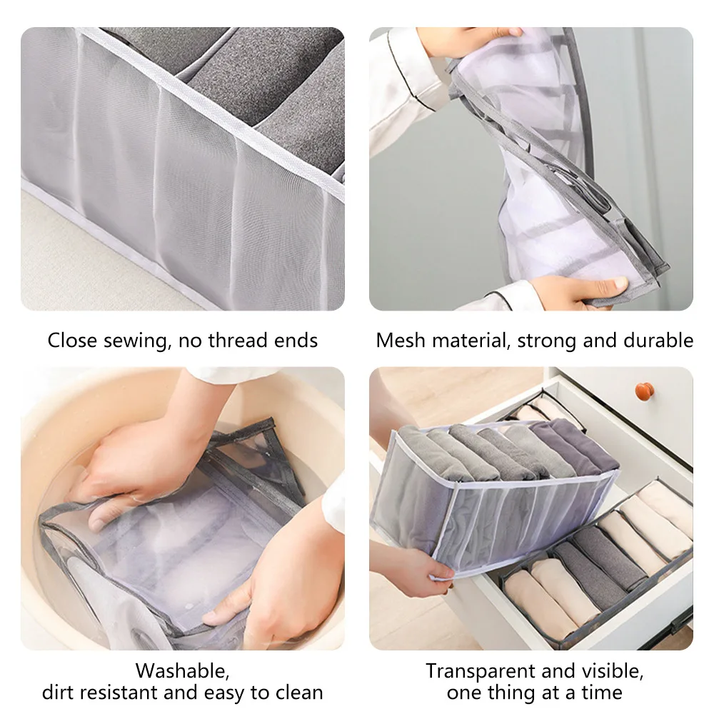 Underwear Socks Organizer Case Collapsible Wardrobe Clothes Storager Box Cabinet Drawer Sort Organize Household Tool