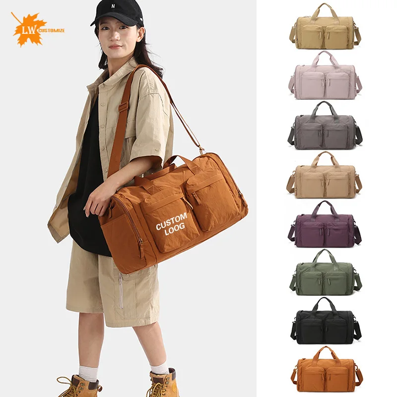 

Wholesale Customized Travel Bag Emblem Men's Shoes Warehouse Receipt Shoulder Crossbody Bag Women's Sports Fitness Yoga Bag