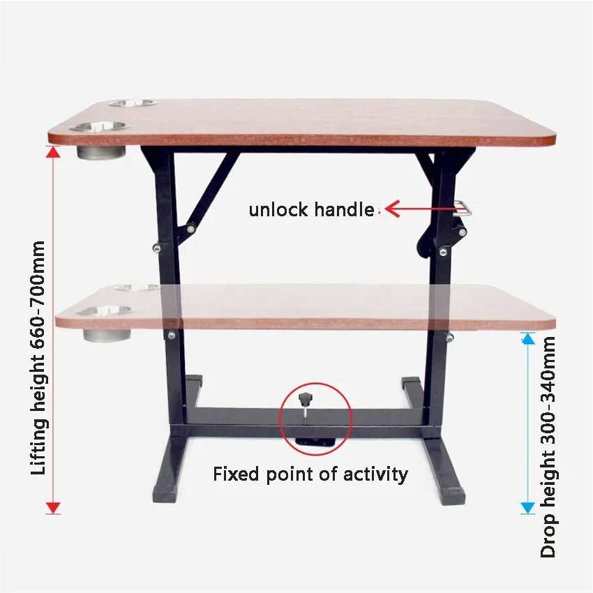 Folding Dining Table Stand Hot Rolled Steel Furniture Hardware Table Leg Lifting height 660- 700mm,Drop height 300- 340mm