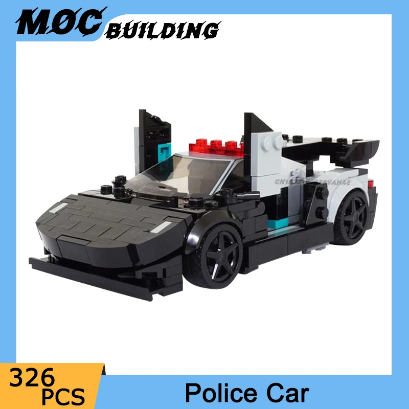 

MOC City Classic Technical Vehicle Model Police Van Building Blocks DIY Assemble Bricks Collection Educational Toy Boy Xmas Gift