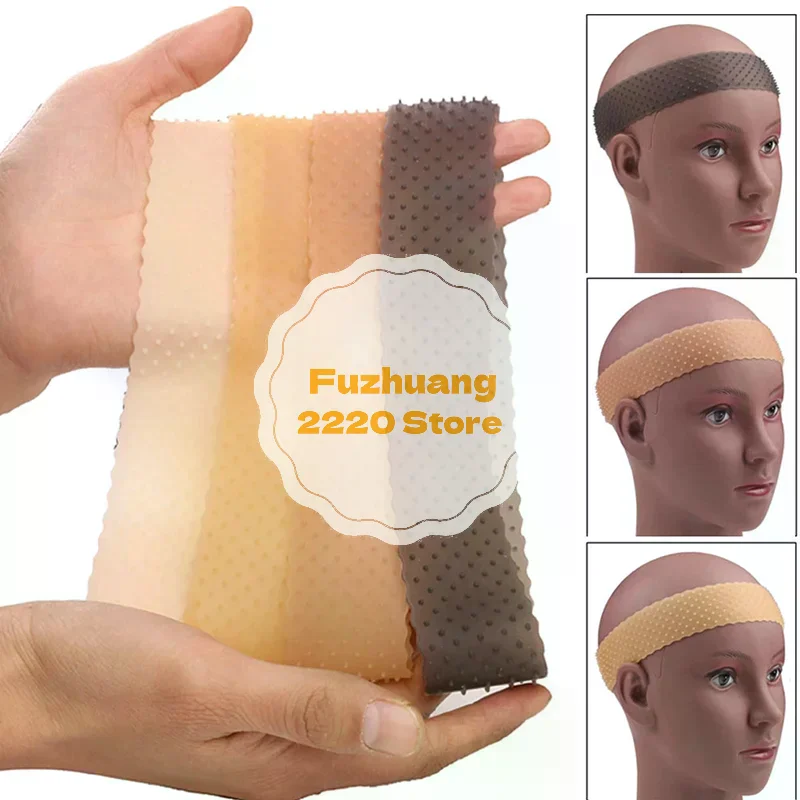 Silicone Elastic Wig Grip Band For Fix Wigs Sport Transparent Black Brown Yoga Sweatproof Non Slip Headband Seamless