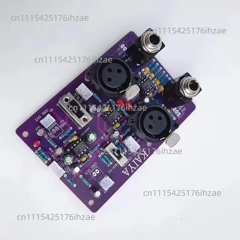 4558D 2068D OPA2604 two-channel stereo balanced input gain BTL bridge fever amplifier pre-amplifier input board