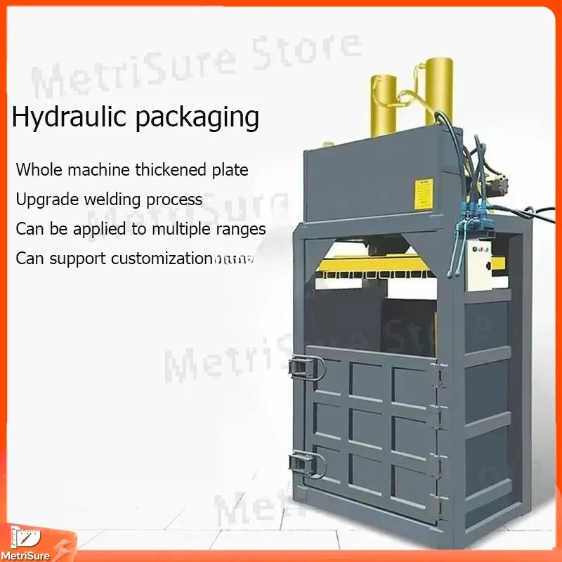 Vertical Hydraulic Cardboard Box Baler for Recycling Waste Paper Carton Compression Packaging Equipment Industrial