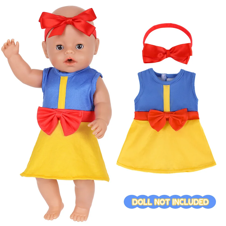 

Cute Princess Dresses For 18Inch Dolls Clothes Costume Outfits With Hairband Fits 43cm America Doll Kids Christmas Birthday Gift