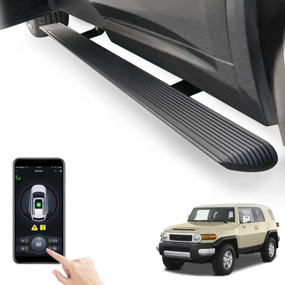 

Автоматические выдвижные подножки для Toyota FJ Cruiser 2005-2025, электрические боковые ступеньки со светодиодной подсветкой, ступеньки внедорожника из алюминиевого сплава