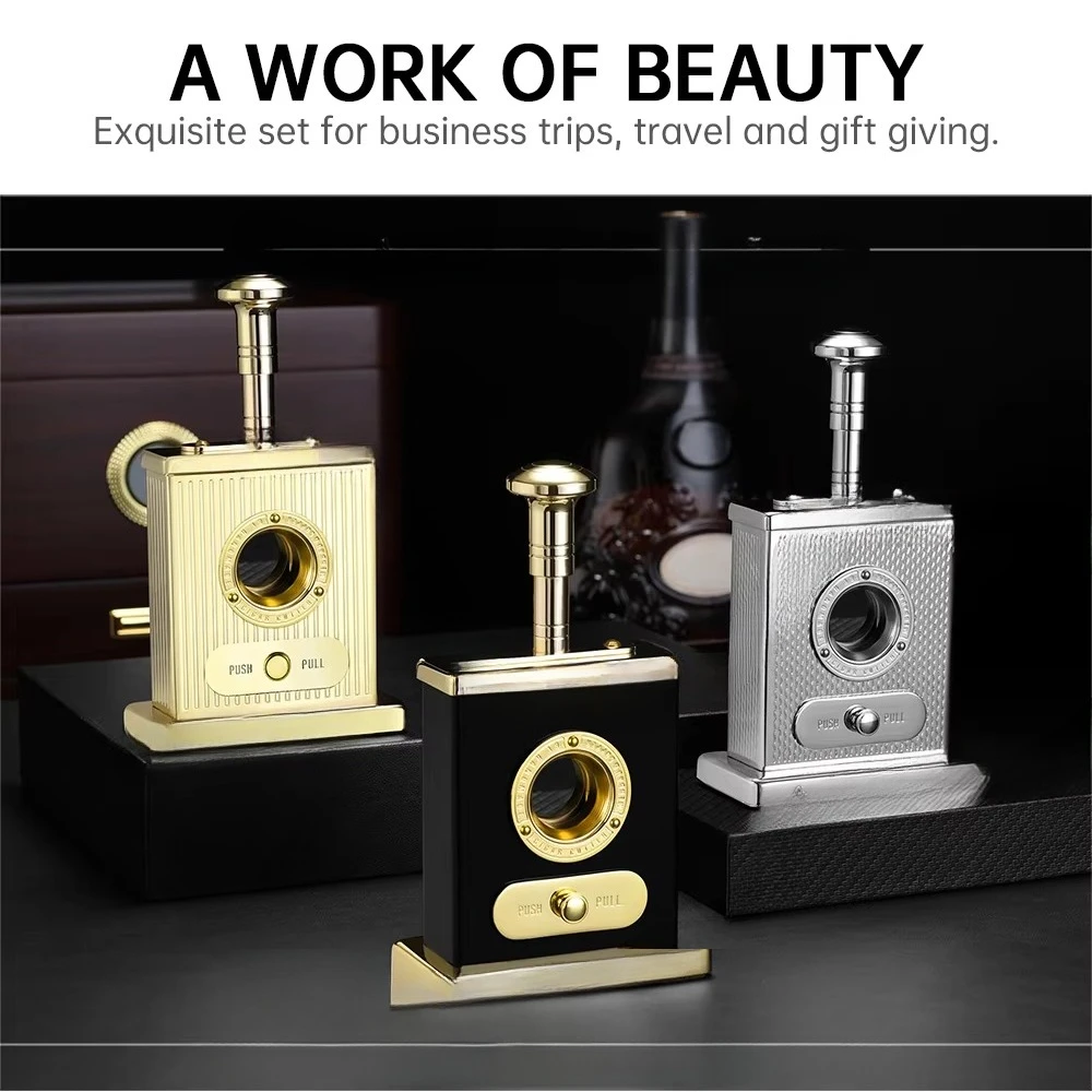 Luxury Dining Table Cigar Cutter Gold Desk Cigar Cutter Creative Metal Sharp Blade Cigar Tools Home Club Cutter