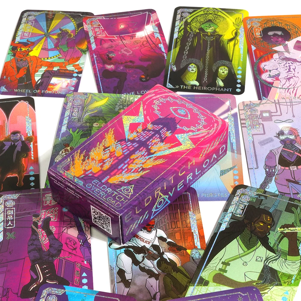 New Eldritch Overload Fantasy Cyberpunk Tarot Deck