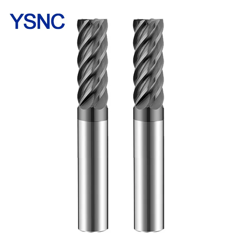 

HRC65 6 flute carbide end mill 6 tooth tungsten steel mill 6 8 10 12 16 mm 60L 75 100 150L long CNC finishing milling cutter