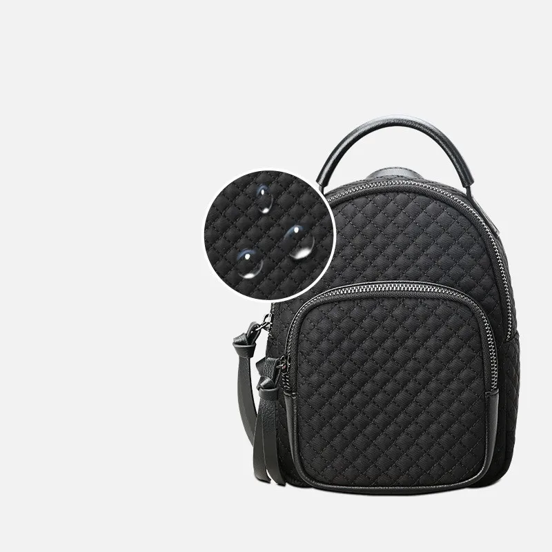 Zaino Casual da donna impermeabile tinta unita borse da scuola di grande capacità borsa da viaggio in Nylon Mochila per donna