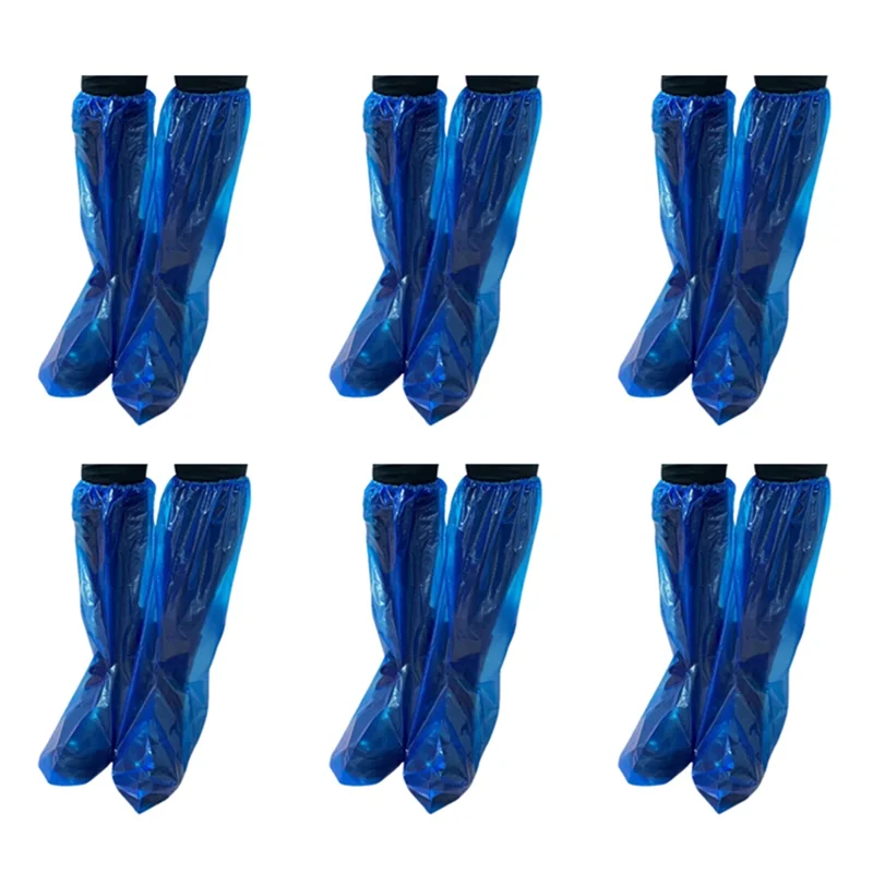 AS96-60 pares de cubiertas para zapatos de lluvia desechables de plástico grueso impermeables antideslizantes de alta calidad para mujeres y hombres