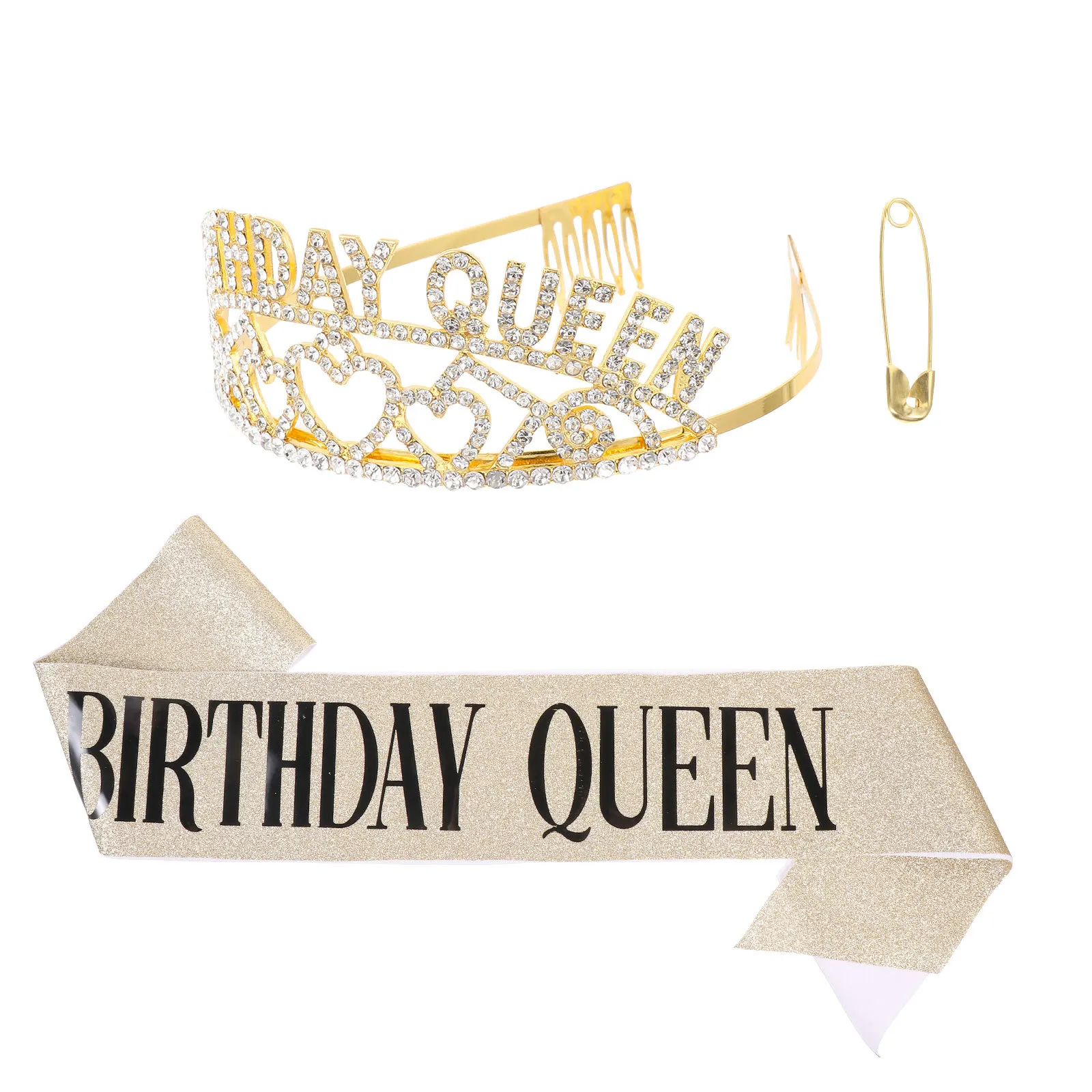 

Набор коронок из 2 предметов, украшения для дня рождения, повязка на голову со стразами, волосы с кристаллами для женщин и девочек, праздничные аксессуары