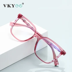 VICKY Geometric Square Large Frame Design Reading Glasses Anti-Blue Light Women's Glasses Customizable Prescription 2132