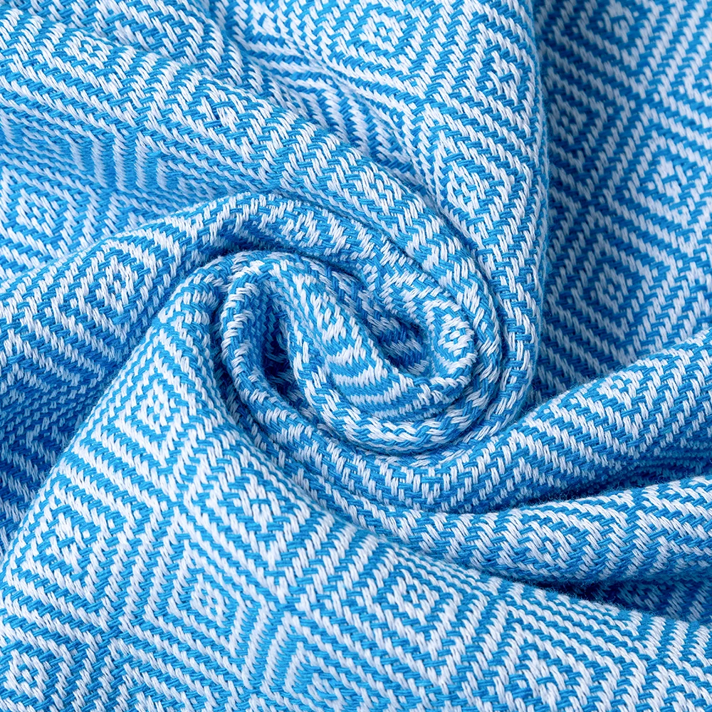Wearable Turkish diamond plaid beach towel sandproof and quick-drying 100% cotton surf poncho bathrobe hooded wetsuit change of view 6