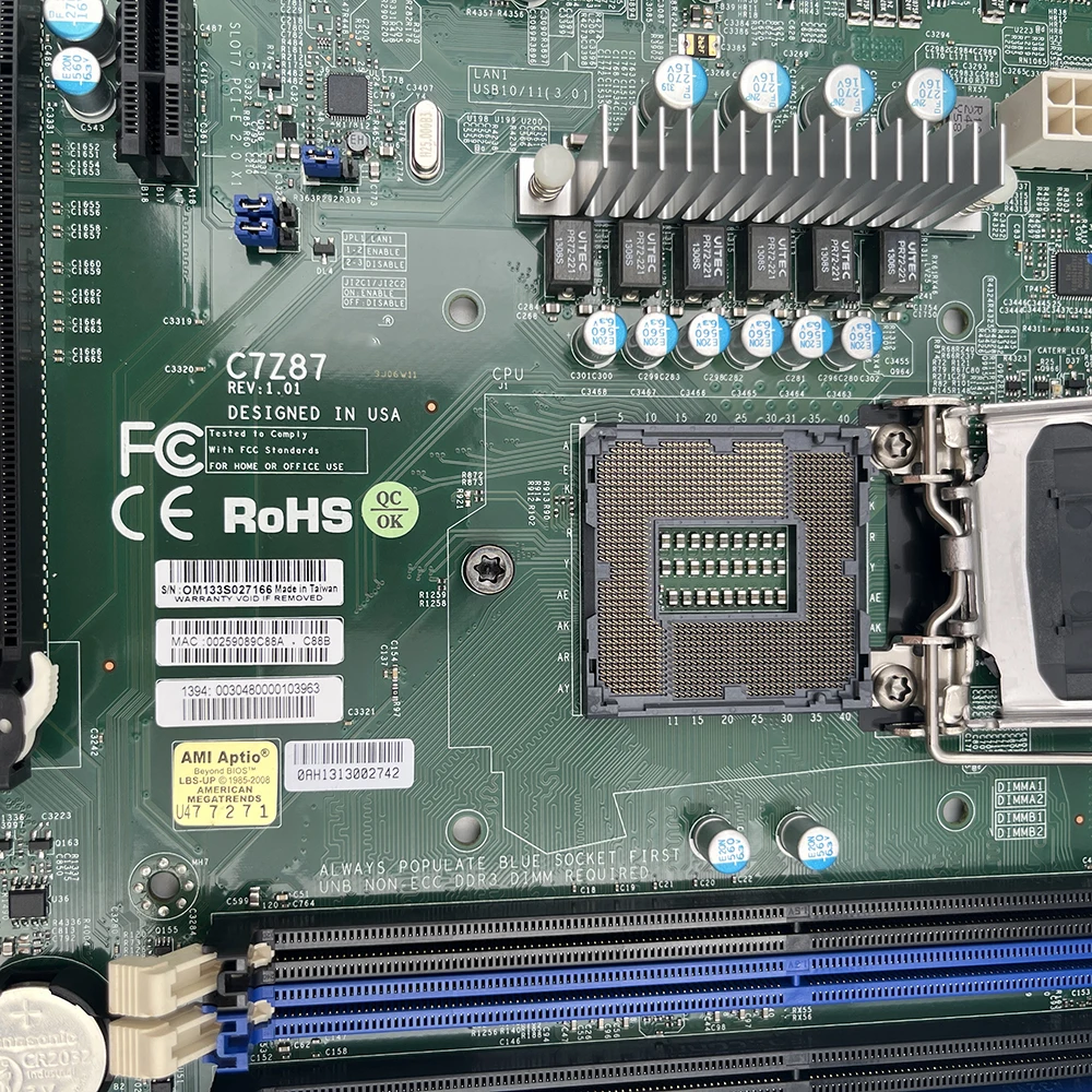 C7Z87 Per scheda madre workstation Supermicro 4a generazione i3 i5 i7 serie LGA1150 DDR3 PCI-E 3.0 SATA3