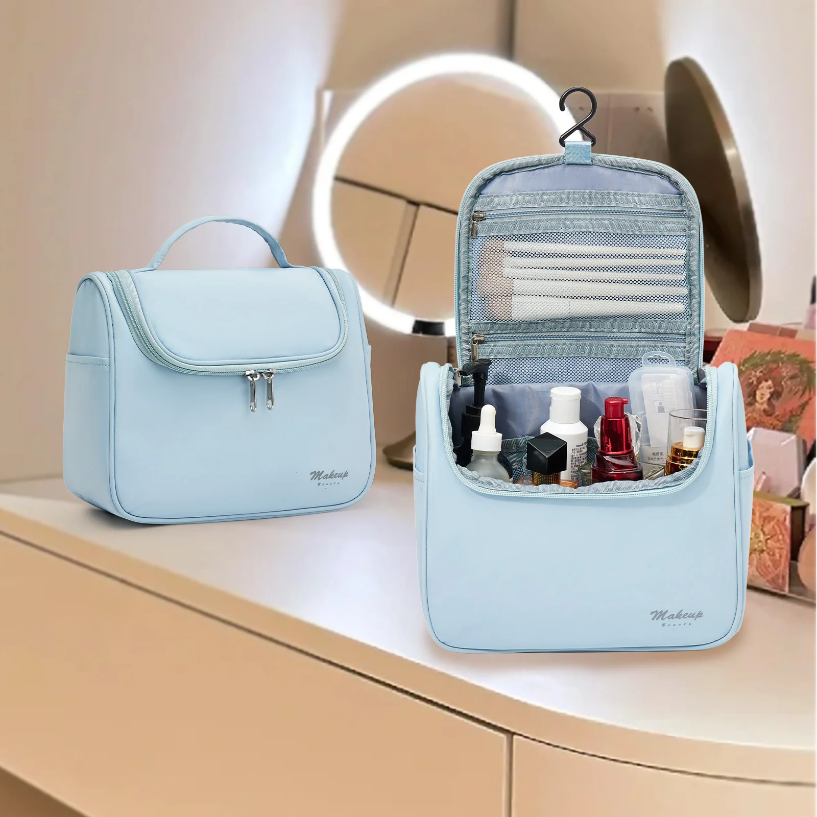 

Fashion Cosmetic Bag Waterproof Makeup Storage Bag Handbag High Quality Organizer Bag Travel Wash Toiletry Storage Bag cosmetic