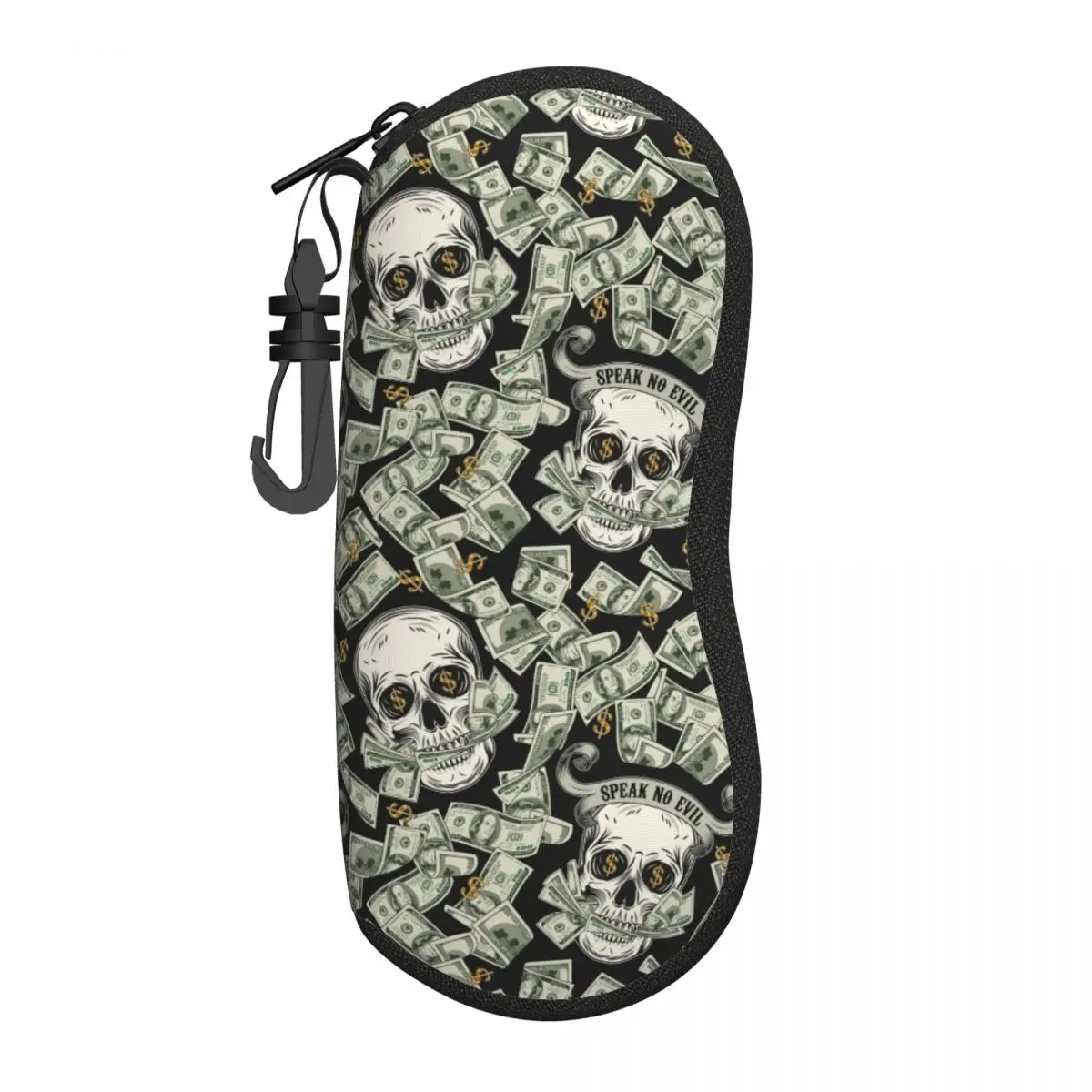 Custom Dollar Skull Pattern Glasses Case Portable Shell Eyeglasses Case Sunglasses Box