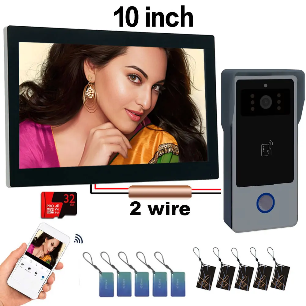 

Tuya 10-Inch 1080p Video Intercom System with Night Vision Camera, Remote Unlock Support, Smart Home app Integration for Outdoor