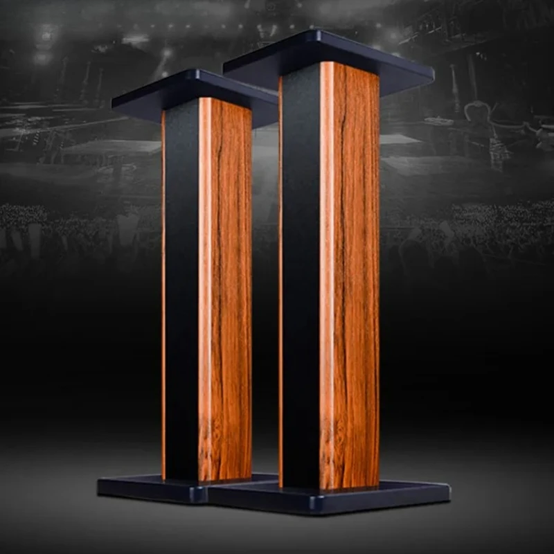 Solid Wood Speaker Stand Floor Standing Bookshelf Speaker for Home Theater Pair Wooden Audio Rack for Living Room Surround Sound view 3