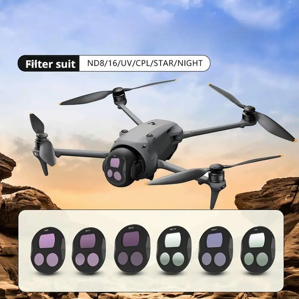 Suitable For DJI Mavic 4 Pro Filter ND Dimming UV Protection CPL Polarized Night Scene Anti Light Damage Drone Accessories