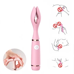 Double Clip Vagina Clitoris Stimulator Masturbator 18+ Sexulaes Toys Masturbators Sex Toy Massager 10 Modes Vibrator for Women