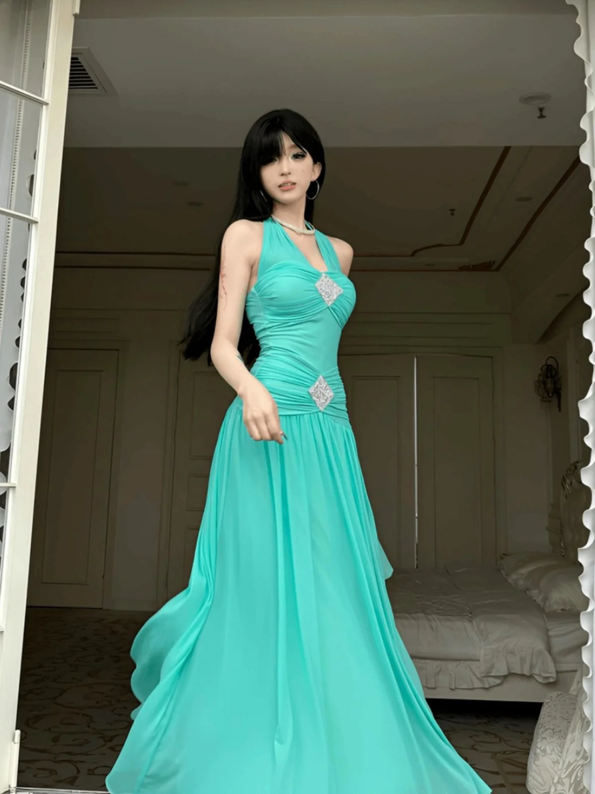 Sexy Women Fashion WrapV-neck Sleeveless Convertible Boho Maxi Club Bandage Long Dress Party Bridesmaid Infinity Robe WH2