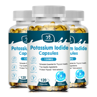 Potassium Iodide Supplement Capsules 130 mg Dietary Thyroid Support Protectant KI Iodine Tablets Vitamin Optimum Potassium