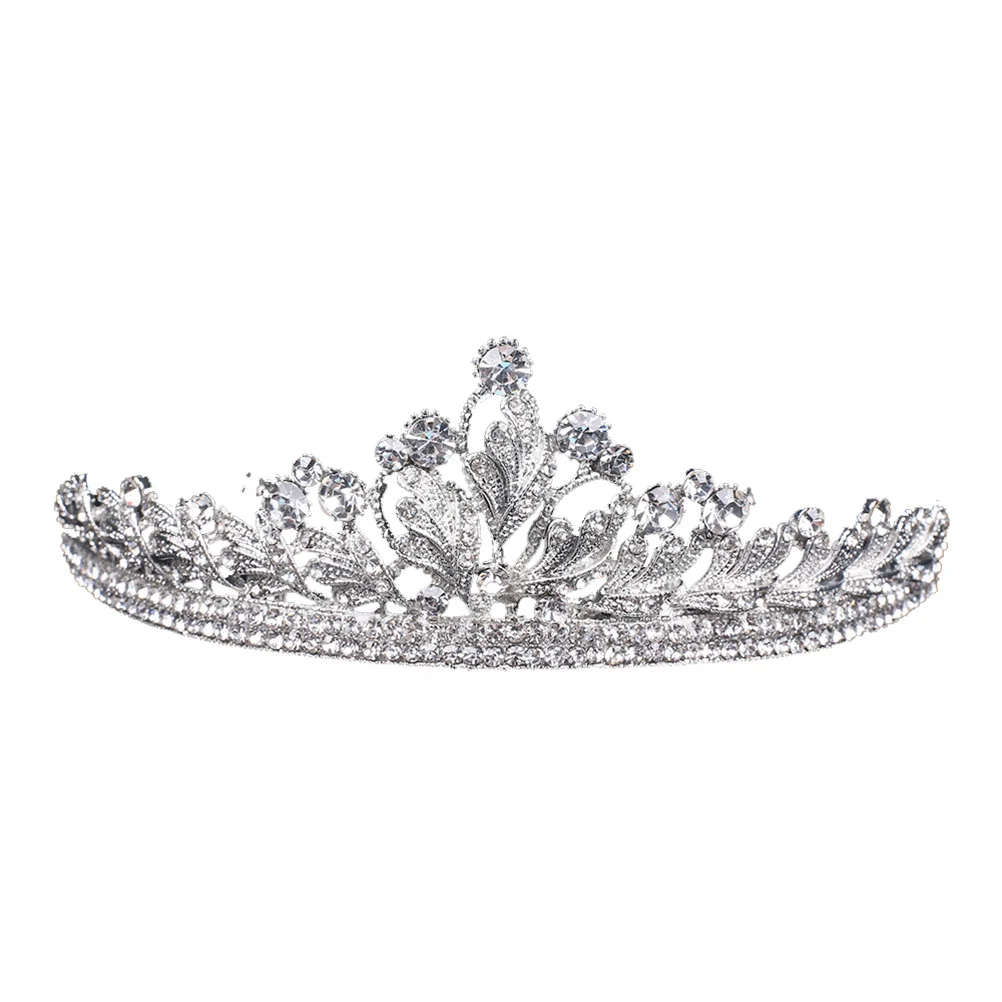 

Crown Headband Tiara Crystal Bridal Hair Jewelry For Wedding Prom Alloy Queen Crown Washable Fit Any Dress Style