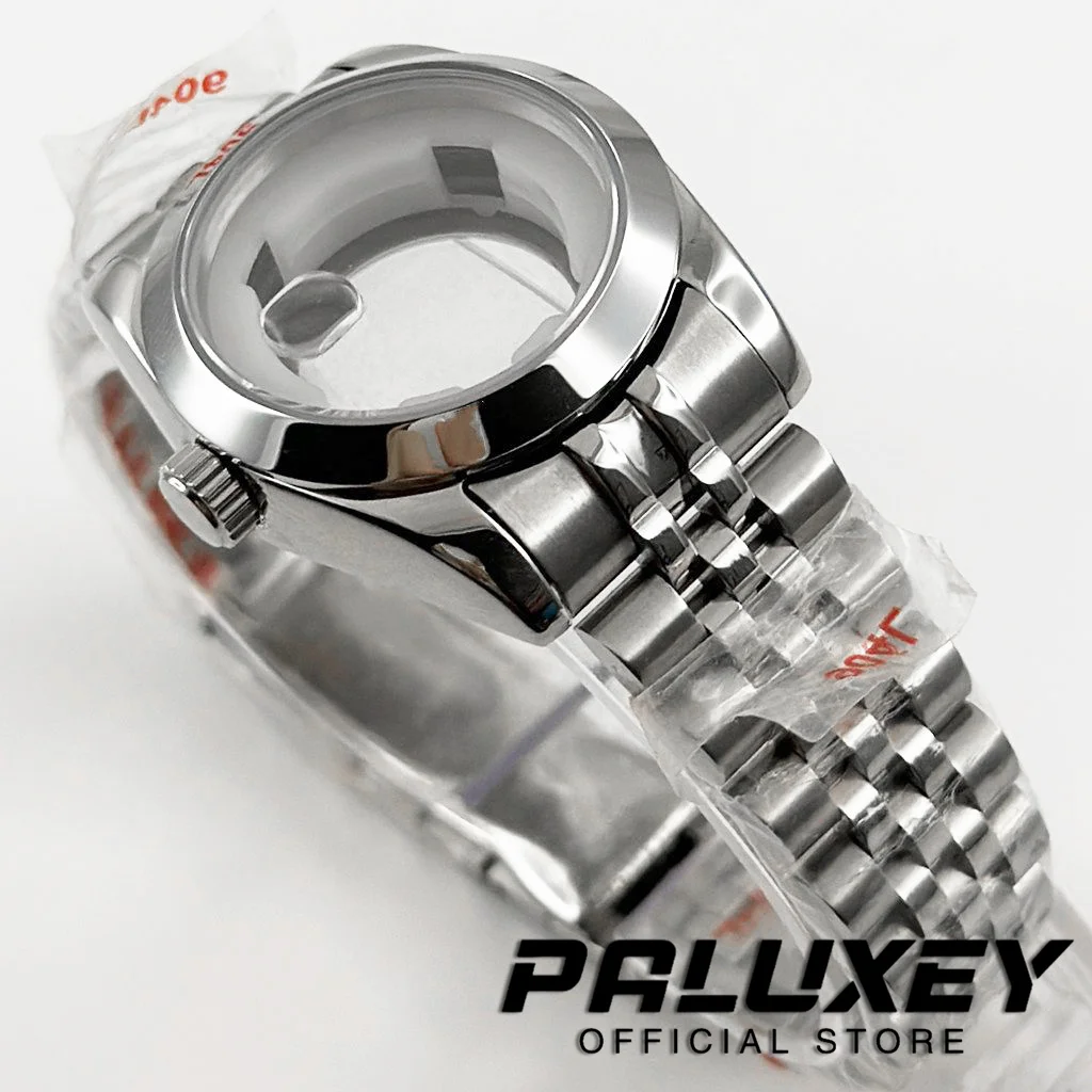 NH05 Silver 31MM Waterproof Sapphire Crystal Watch Case Stainless Steel Watch Case Ladies Women Watch for NH05 NH06 Movement - view 3