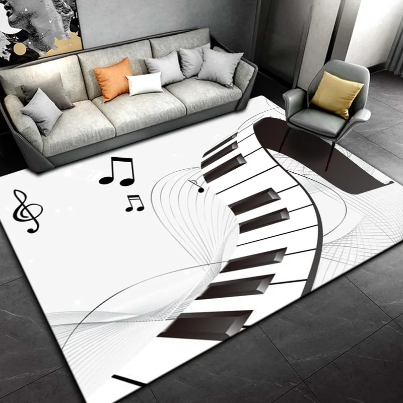 Classical piano keyboard Area Rug,Carpet Rug for Living Room Bedroom Sofa Doormat Decor,Yoga Soft Non-slip Floor Mat  cameras