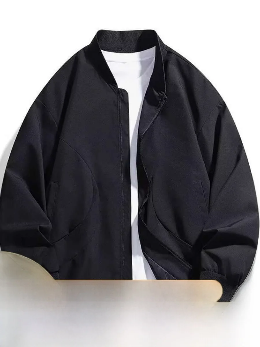 

Spring Autumn Loose Casual Men's Jaet Couple Sle Simple American Brand Baseball Clothes Faionable Flight Outerwear