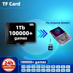 Anbernic RG405V TF Card para jogo retro, todos os emuladores, pré-instalados, PS2, PSP, portátil, NGC, PS1, memória, 1T, 512G